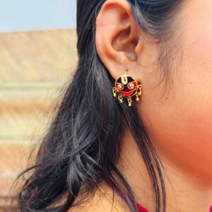 Jagannath Hoop Earrings – 24Kt Gold Plated Temple Hoop Earrings