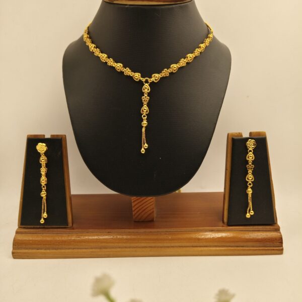 SOUKHIN -Gold Plated Bridal Necklace Set